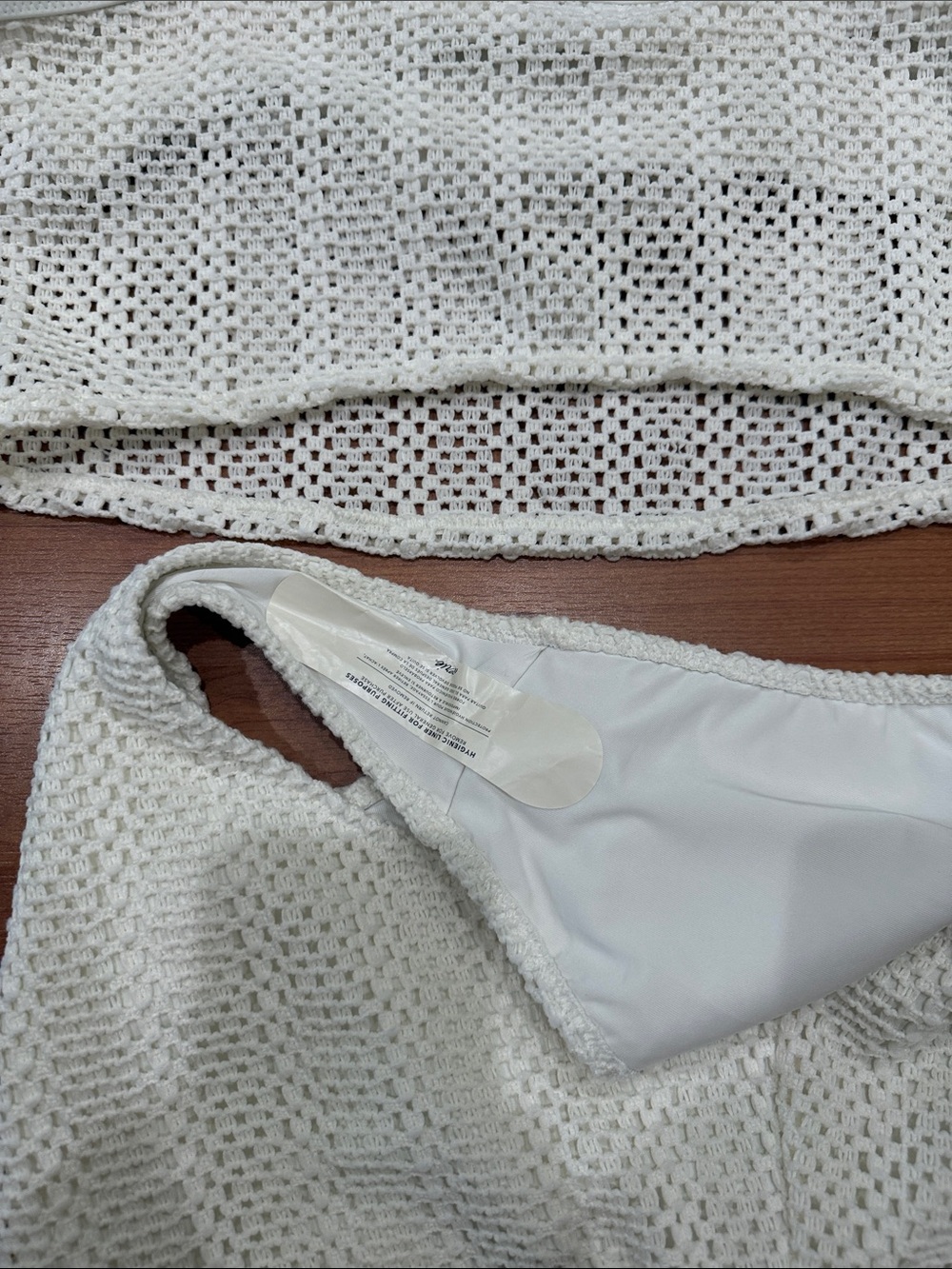 NET aerie White Crochet Two-Piece Bikini Set - Picture 7 of 8